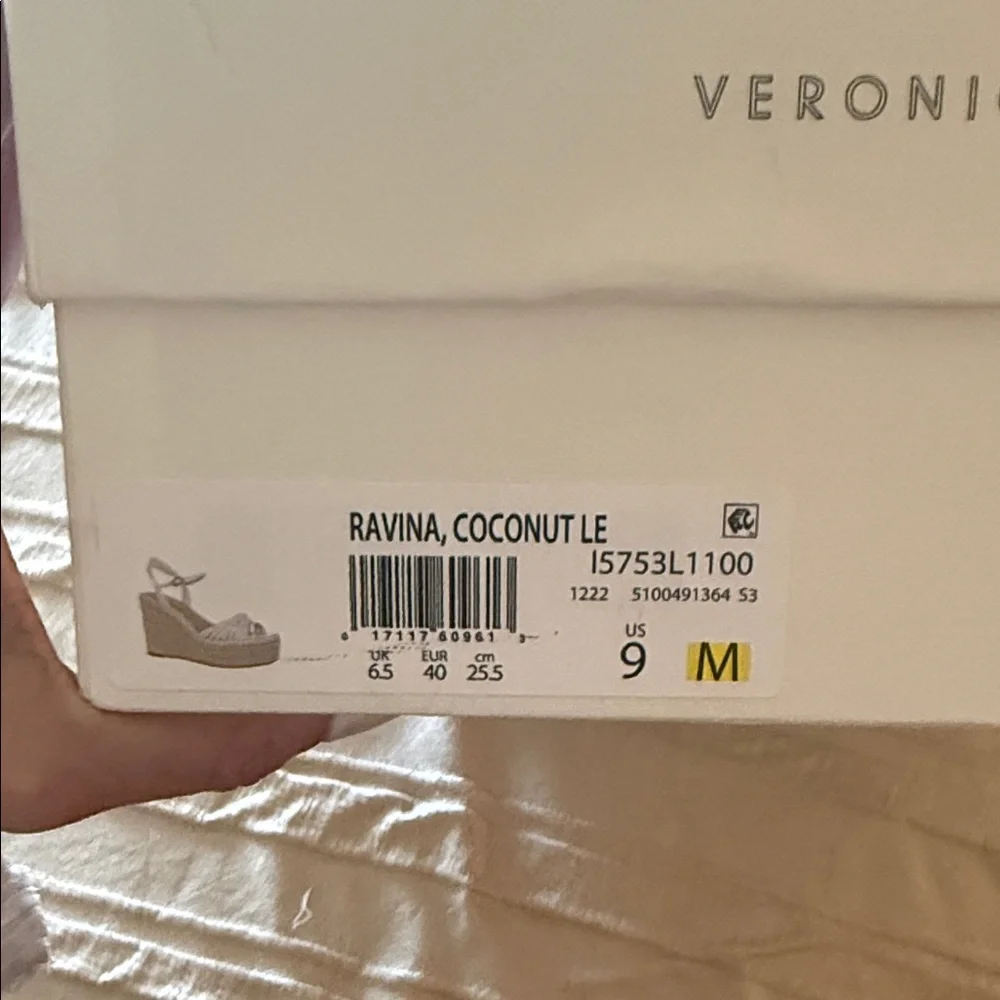 Veronica Beard White Leather Espadrille Wedge Sandals